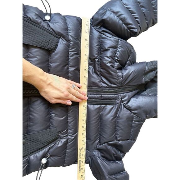 Athleta Snow Down Reversible Parka Jacket Black SIZE S Hooded Puffer - Picture 6 of 16